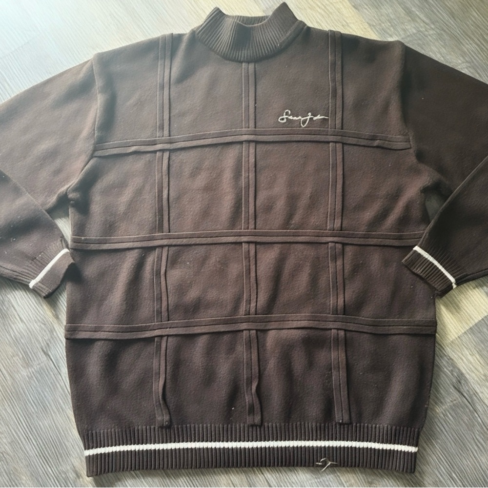 Sean John Men's Brown Turtleneck Sweater